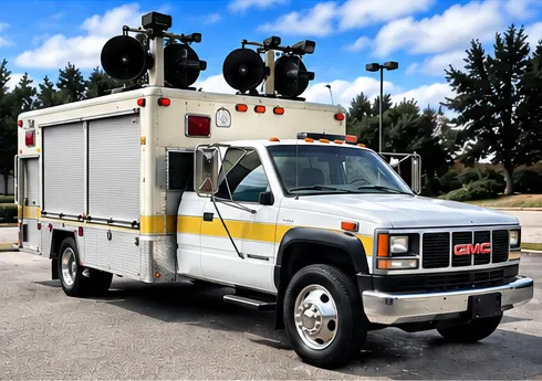 GMC Sierra 3500 HD beredskabskøretøj fra 1992 hos Garden Grove Fire Department